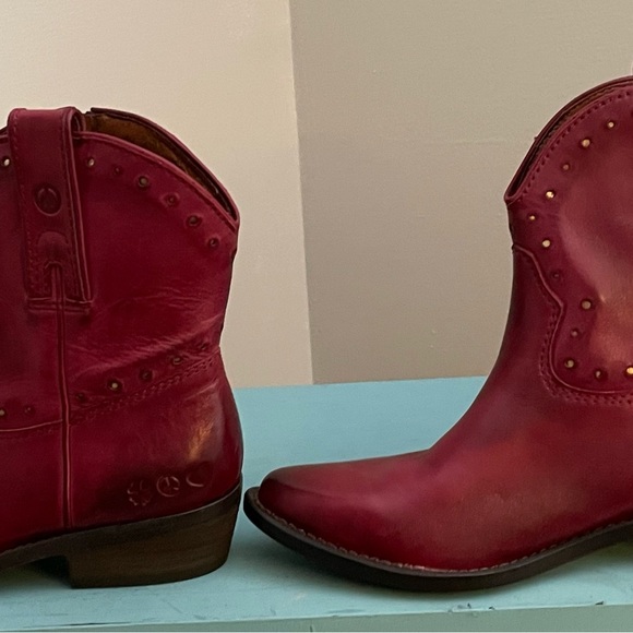 COPY - 🛍️2XHP🛍️ NIB LUCKY BRAND Red Western Boots - Picture 6 of 11